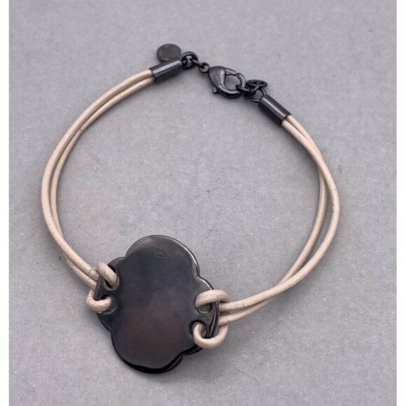 Gorjana Leather Pink Cord Bracelet Lobster Closure - Picture 5 of 7